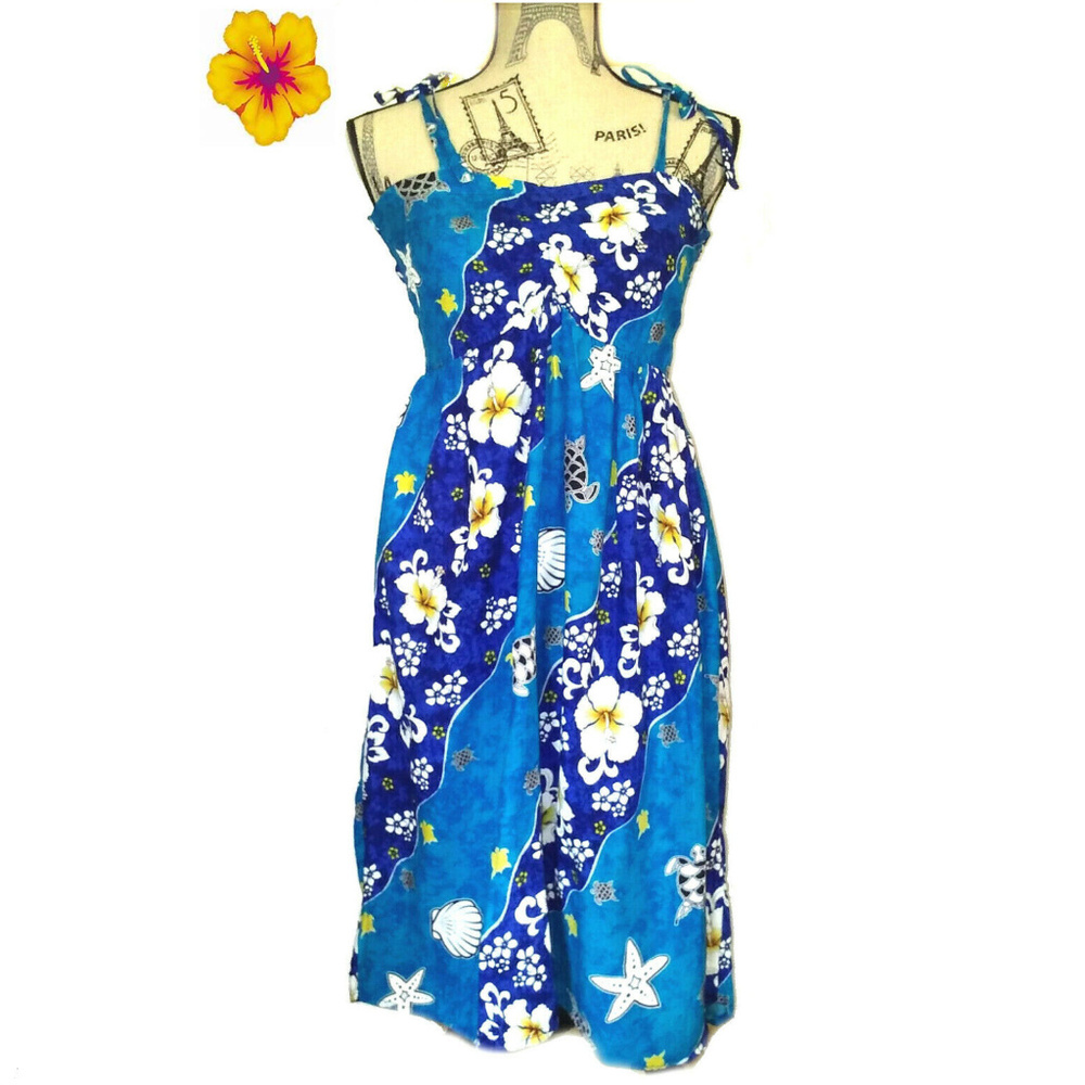 TROPICAL BEACH VACATION ~WOMENS COTTON DRESS~ OS